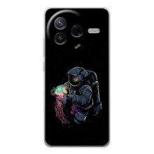 Силиконовый Чехол с принтом "Космонавты" на Xiaomi Civi 4Pro – В руках земля