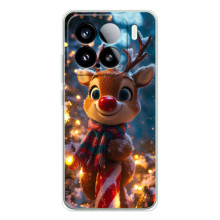 Яркий чехол для Xiaomi Civi 5Pro с Зимними Оленятами – Олень в шарфе
