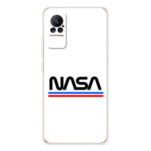 Силіконовый бампер з принтом "Наса" на Xiaomi Civi – NASA на білому тлі