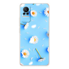 Чохол з Квітами для Xiaomi Civi (ромашки на блакитному)