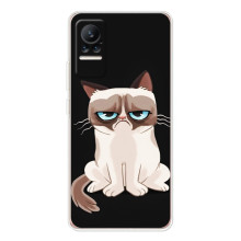 Чехол с принтом для Xiaomi Civi (AlphaPrint) Модные коты (Грустный кот)