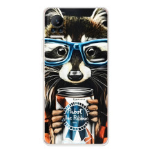 Чехол с принтом для Сиви - (Прикольные) (AlphaPrint) (Енот с банкой)