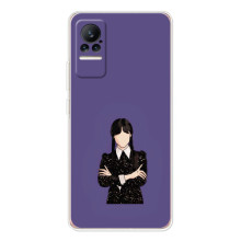 Чехлы Венсдей на Xiaomi Civi Уэнсдей (AlphaPrint) (Уэнздей в черном)