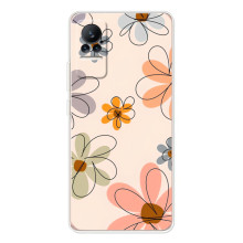 Чохол з квітковим принтом на Сіві (Кольорові квіти)