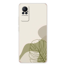 Силиконовый чехол с принтом в цветах на Xiaomi Civi – Монстера зелёная