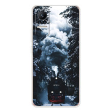 Новогодние, Праздничные Чехлы для Xiaomi Civi - 2024 год (Зимний поезд)