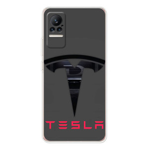 Силіконовий бампер з картинкою машини на Xiaomi Civi (Logo TESLA)