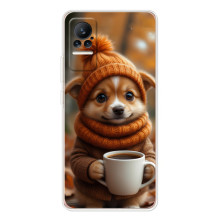 Печатный чехол «Зверята с кофе» для Xiaomi Civi – Песик с кофе