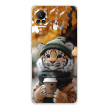 Печатный чехол «Зверята с кофе» для Xiaomi Civi – Тигр с кофе