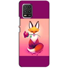 Чехлы с картинкой Лисички для Xiaomi Mi 10 Lite (VPrint) (Лисичка с розочкой)