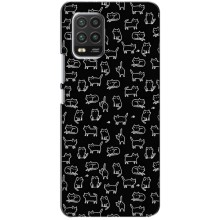 Чехол с принтом для Xiaomi Mi 10 Lite (AlphaPrint) Модные коты (Меленькие котики)