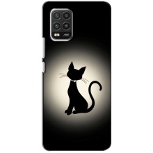 Чехол с принтом для Xiaomi Mi 10 Lite (AlphaPrint) Модные коты (Силуэт котика)