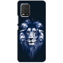 Чехол со Львом для Xiaomi Mi 10 Lite (VPrint) (Синий Лев)