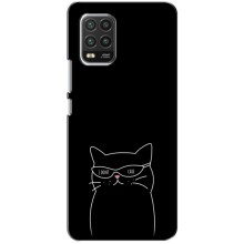 Чехол с рисунком кот на Xiaomi Mi 10 Lite (Равнодушный кот)