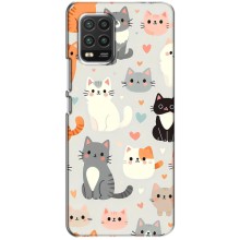 Чехол с рисунком кот на Xiaomi Mi 10 Lite (Коллаж котов)