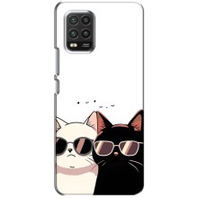 Чехол с рисунком кот на Xiaomi Mi 10 Lite (Коты в очках)