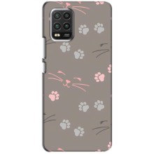 Чехол с рисунком кот на Xiaomi Mi 10 Lite (Лапы и усы)