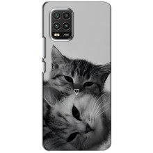 Чехол с рисунком кот на Xiaomi Mi 10 Lite (Пара котов)