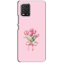 Чехол с розовым рисунком для Xiaomi Mi 10 Lite (Букет цветов)