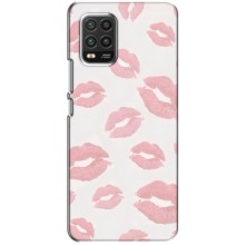 Чехол с розовым рисунком для Xiaomi Mi 10 Lite (Розовые губы)