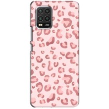 Чехол с розовым рисунком для Xiaomi Mi 10 Lite (Розовый леопард)