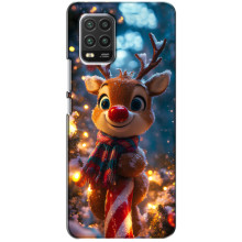 Яскравий чохол для Xiaomi Mi 10 Lite з Зимові Оленята – Олень з шарфом