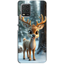 Яскравий чохол для Xiaomi Mi 10 Lite з Зимові Оленята – Оленятко в лісі