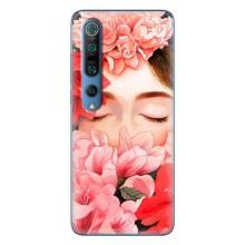 Чехлы (ART) Цветы на Xiaomi Mi 10 Pro (VPrint) (Глаза в цветах)