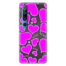 Чехлы для любимой на Сяомі Мі 10 Про (VPrint) (Pink hearts)