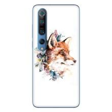 Чохли з картинкою Лисичка для Xiaomi Mi 10 Pro (VPrint) (Лиса в квітах)