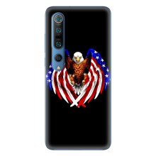 Чехол Флаг USA для Xiaomi Mi 10 Pro (Крылья США)