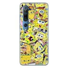 Чехол Губка Боб для Ксяоми Ми 10 Про – Эмоции Спанч Боба