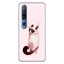 Чохол на Сяомі Мі 10 Про з Котиками (VPrint) (Котик падає)