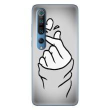 Чехол с принтом для Xiaomi Mi 10 Pro (AlphaPrint - Знак сердечка)