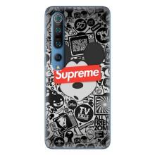 Чехол с Брендами одежды на Ми 10 Про – Supreme Маус