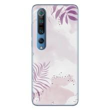 Чохол з квітковим принтом на Сяомі Мі 10 Про – Фіолетове листя