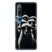 Чехол с принтом стильные животные для Ксяоми Ми 10 Про – Овечка в очках