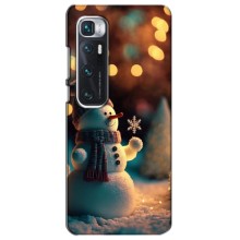 Чехлы на Новый Год Xiaomi Mi 10 Ultra – Снеговик праздничный