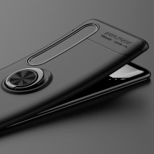 TPU чехол Deen ColorRing под магнитный держатель (opp) для Xiaomi Mi 10 / Mi 10 Pro – Черный
