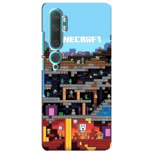 Чехол Майнкрафт на Xiaomi Mi 10 (AlphaPrint) Minecraft (фон Minecraft)