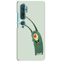 Чехол с картинкой "Одноглазый Планктон" на Xiaomi Mi 10 (Милый Планктон)