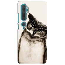 Чехол с птицами на Xiaomi Mi 10 (VPrint) (Сова)