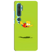 Чехол с Симпсонами для Xiaomi Mi 10 (VPrint) (Барт Симпсон)
