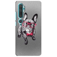 Чехол (ТПУ) Милые собачки для Xiaomi Mi 10 (Бульдог в очках)