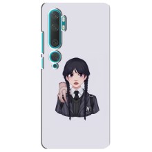 Чехлы Венсдей на Xiaomi Mi 10 Уэнсдей (AlphaPrint) (Уэнздей и Вещь)