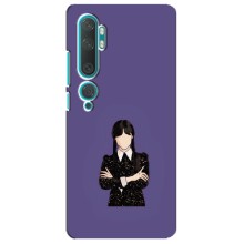 Чехлы Венсдей на Xiaomi Mi 10 Уэнсдей (AlphaPrint) (Уэнздей в черном)