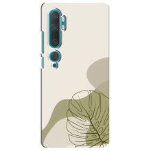 Силиконовый чехол с принтом в цветах на Xiaomi Mi 10 – Монстера зелёная