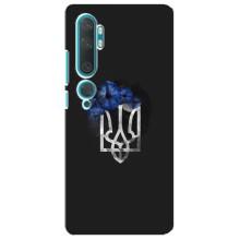 Чехол с украинским гербом на Xiaomi Mi 10 – Герб с цветком