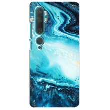 Мраморный чехол на Xiaomi Mi 10 (VPrint) (Голубой мрамор)