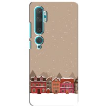 Новогодние, Праздничные Чехлы для Xiaomi Mi 10 - 2024 год (Зимний город)